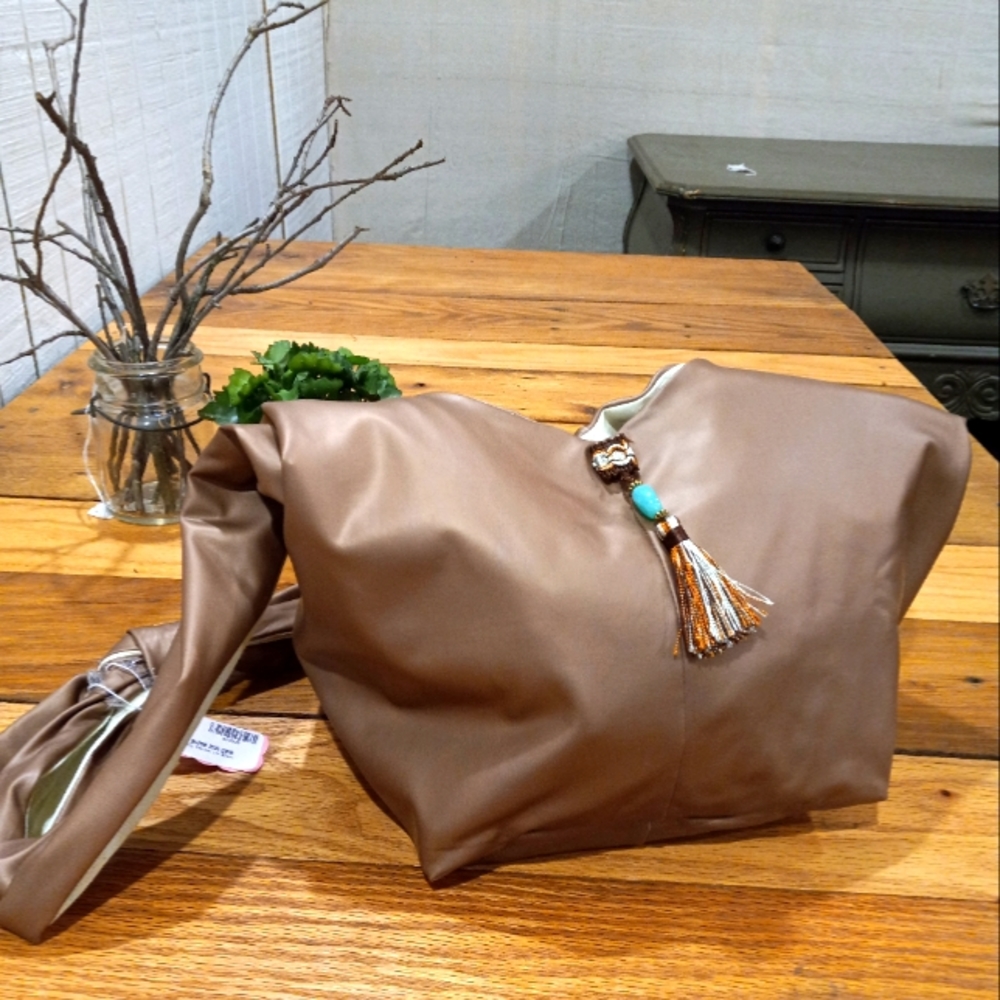 Rose gold handmade purse bag